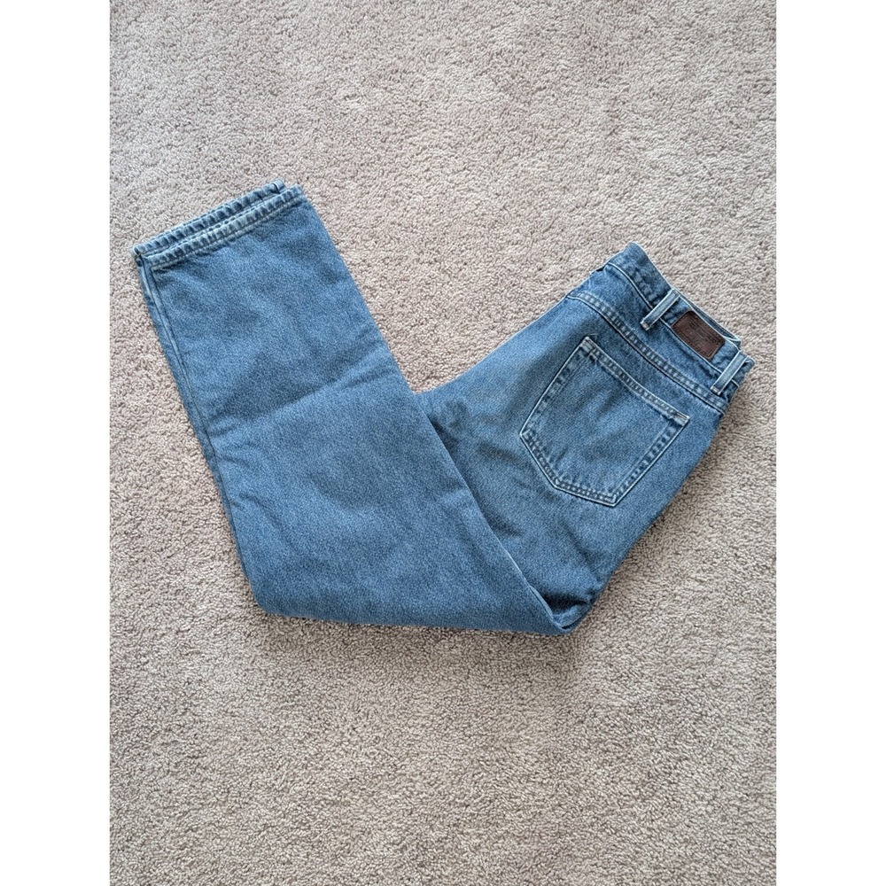 LL Bean Jeans Mens 36x32 (Fits 35x31) Relaxed Fit Plaid Flannel Lined Y2K Mexico